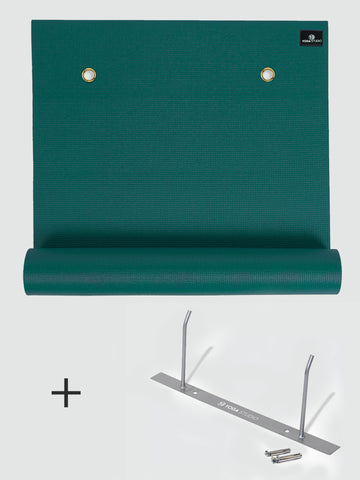 Yoga Studio 10x (EYELETTED) Sticky 6mm Yoga Mats + Wall Bracket Bundle